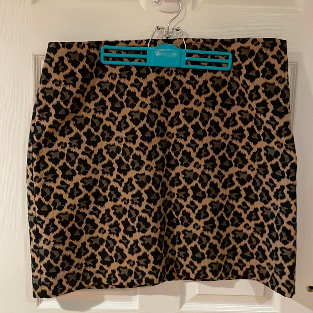 Talbot’s plus, size 18w cheetah print a-line skirt
